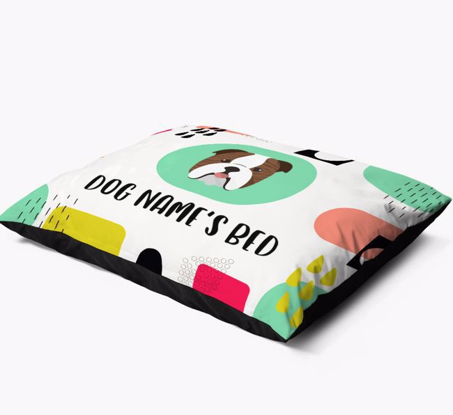 'Abstract' - Personalised {breedFullName} Dog Bed